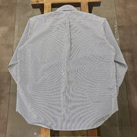 BURLAP OUTFITTER/ L/S BBSHIRT STRIPE WHT/CHARCOAL