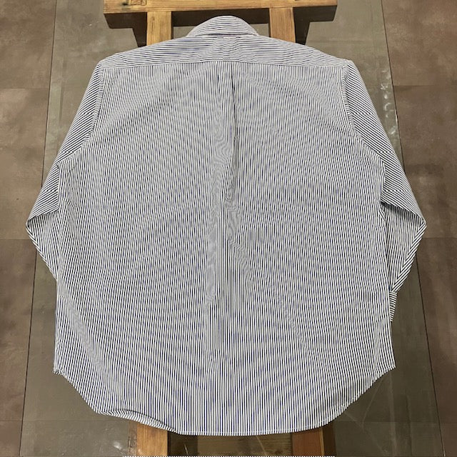 BURLAP OUTFITTER/ L/S BBSHIRT STRIPE WHT/CHARCOAL
