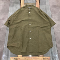 HAVERSACK / C/L Typewriter Band Collar Shirt KHAKI