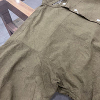 HAVERSACK / C/L Typewriter Band Collar Shirt KHAKI