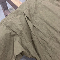 HAVERSACK / C/Lタイプライター　バンドカラーシャツ KHAKI