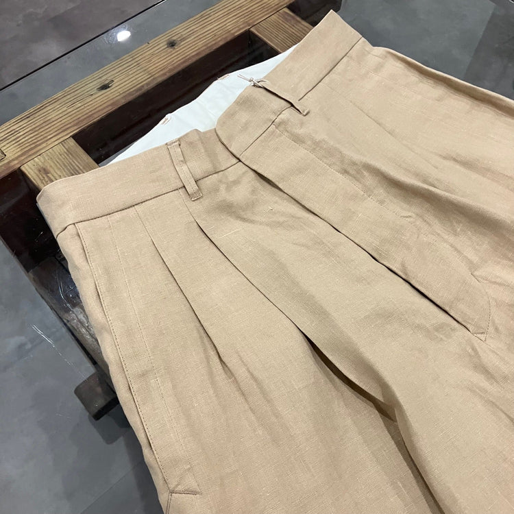 HAVERSACK / High-waisted 2-pleat wide-leg pants