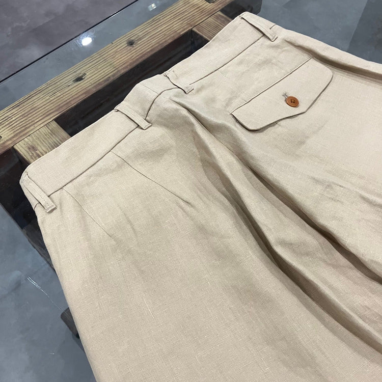 HAVERSACK / High-waisted 2-pleat wide-leg pants