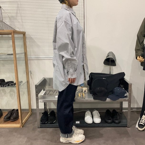 BURLAP OUTFITTER/ L/S BBSHIRT STRIPE WHT/CHARCOAL