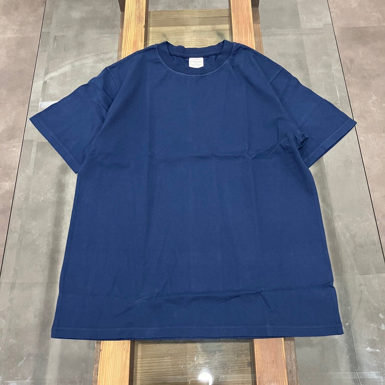 Yonetomi / NEW BASIC GARMENT DYED T-SHIRT NAVY