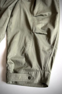 HAVERSACK Cotton Herringbone Cropped Army Pants 462626 KHAKI