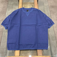 maillot / linen rich big sweat shirt-Tee NAVY 