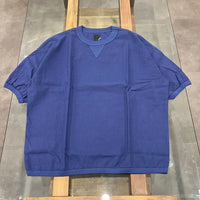 maillot / linen rich big sweat shirt-Tee NAVY 