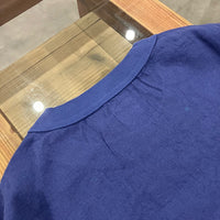 maillot / linen rich big sweat shirt-Tee NAVY 