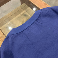 maillot / linen rich big sweat shirt-Tee NAVY 