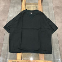maillot / linen rich big sweat shirt-Tee BLACK