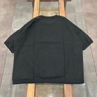 maillot / linen rich big sweat shirt-Tee BLACK