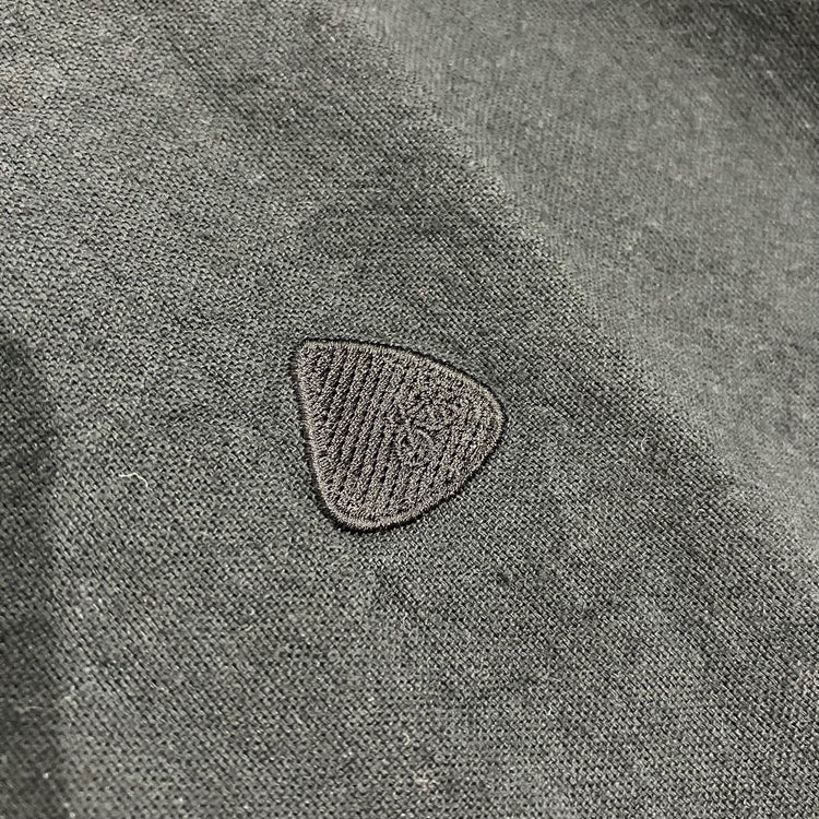 maillot / linen rich polo shirt-Tee BLACK