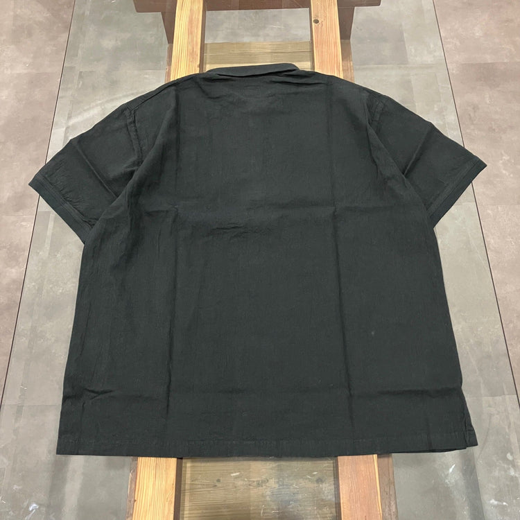 maillot / linen rich polo shirt-Tee BLACK 
