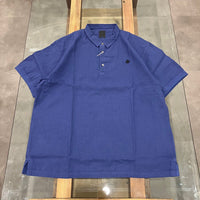 maillot / linen rich polo shirt-Tee NAVY