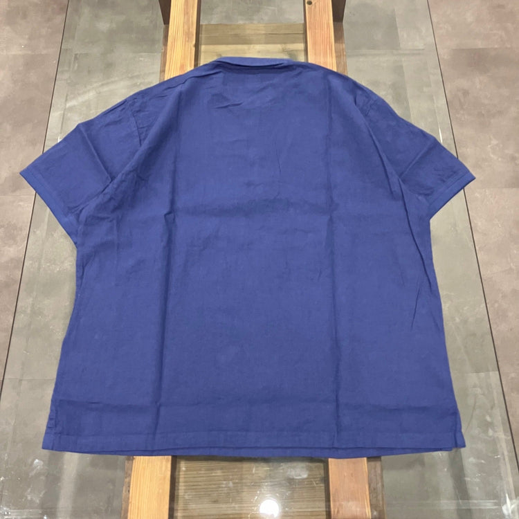 maillot / linen rich polo shirt-Tee NAVY 