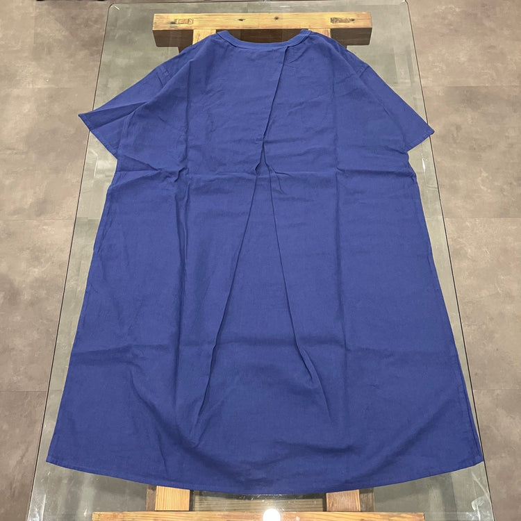 maillot / linen rich back tuck half sleeve shirt-OP 