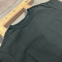 maillot / linen rich back tuck half sleeve shirt-OP BLACK 