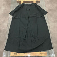 maillot / linen rich back tuck half sleeve shirt-OP BLACK 