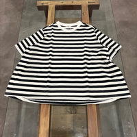 maillot / border flair s/s Tee BLACK