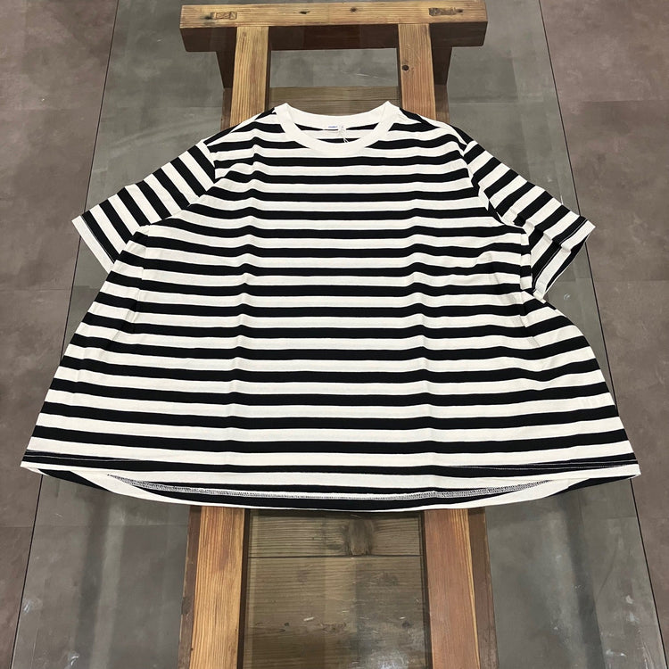 maillot / border flair s/s Tee BLACK
