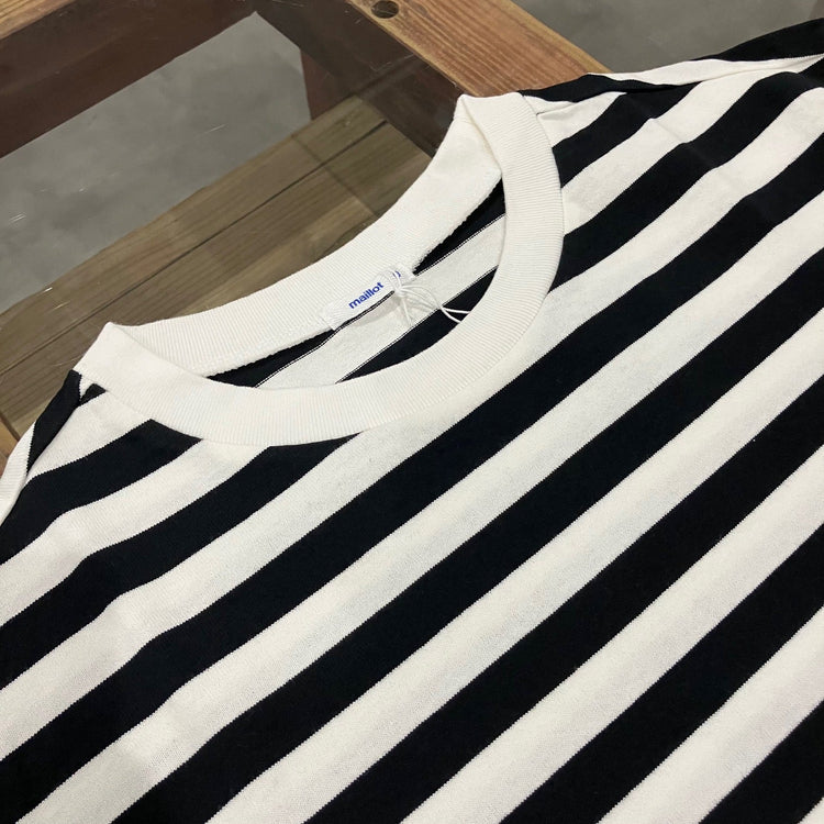maillot / border flair s/s Tee BLACK