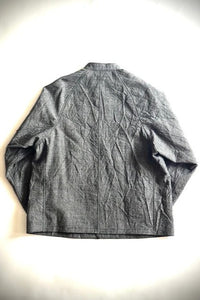 HAVERSACK Twisted Heather Wool Linen Check Stand Collar Jacket 472623