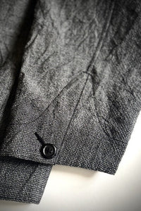 HAVERSACK Twisted Heather Wool Linen Check Stand Collar Jacket 472623