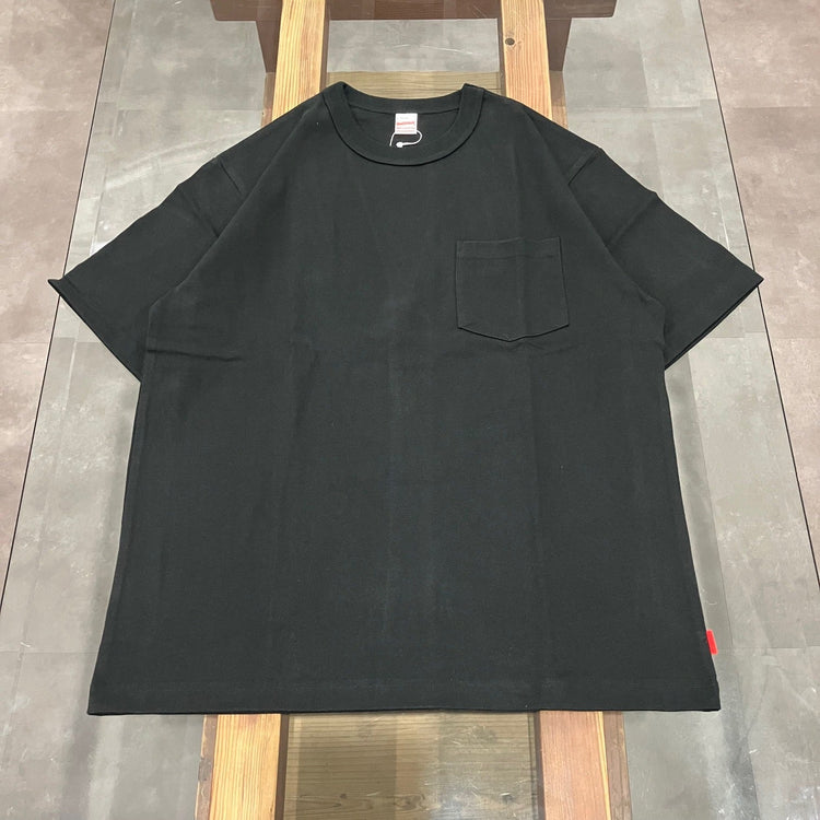 Healthknit / マックスウェイト　クルーネック半袖ポケットTシャツ BLACK