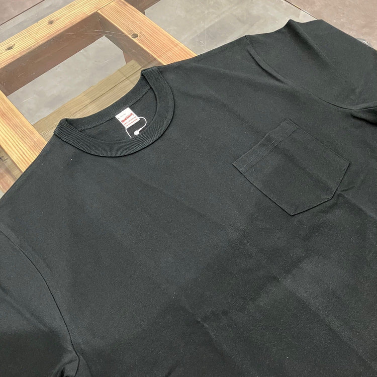 Healthknit / マックスウェイト　クルーネック半袖ポケットTシャツ BLACK