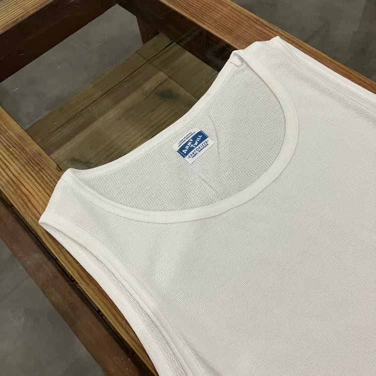 ARMY TWILL /  LIGHT HONEYCOMB TANK TOP WHITE