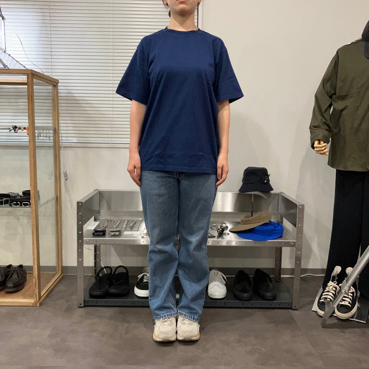 Yonetomi / NEW BASIC GARMENT DYED T-SHIRT NAVY