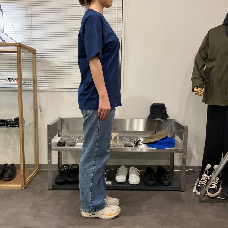 Yonetomi / NEW BASIC GARMENT DYED T-SHIRT NAVY