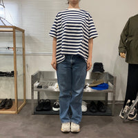 maillot / border flair s/s Tee NAVY