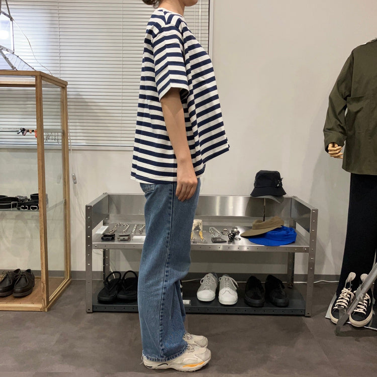 maillot / border flair s/s Tee NAVY