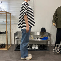 maillot / border flair s/s Tee BLACK