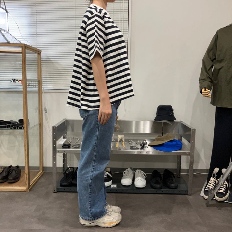 maillot / border flair s/s Tee BLACK