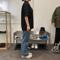 maillot / linen rich polo shirt-Tee BLACK