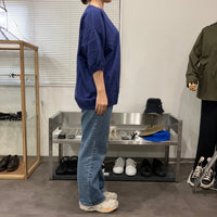 maillot / linen rich big sweat shirt-Tee NAVY 