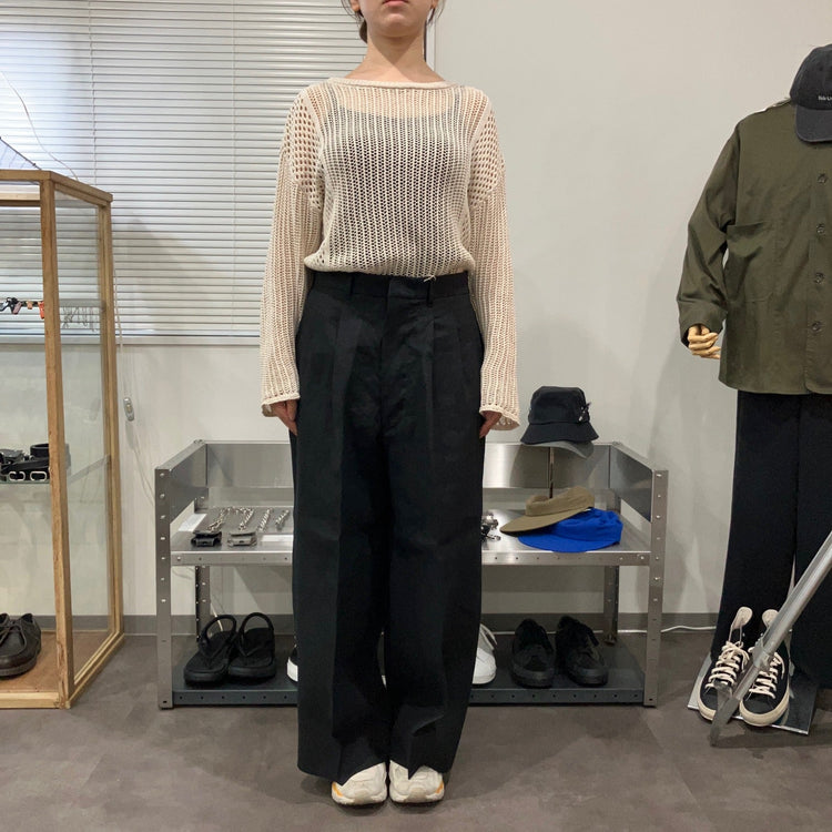 HAVERSACK / High-waisted 2-pleat wide-leg pants