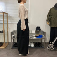 HAVERSACK / ハイウエスト２プリーツワイドパンツ BLACK