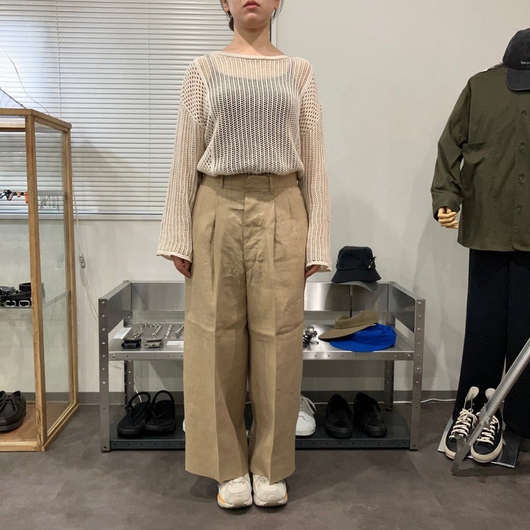 HAVERSACK / High-waisted 2-pleat wide-leg pants