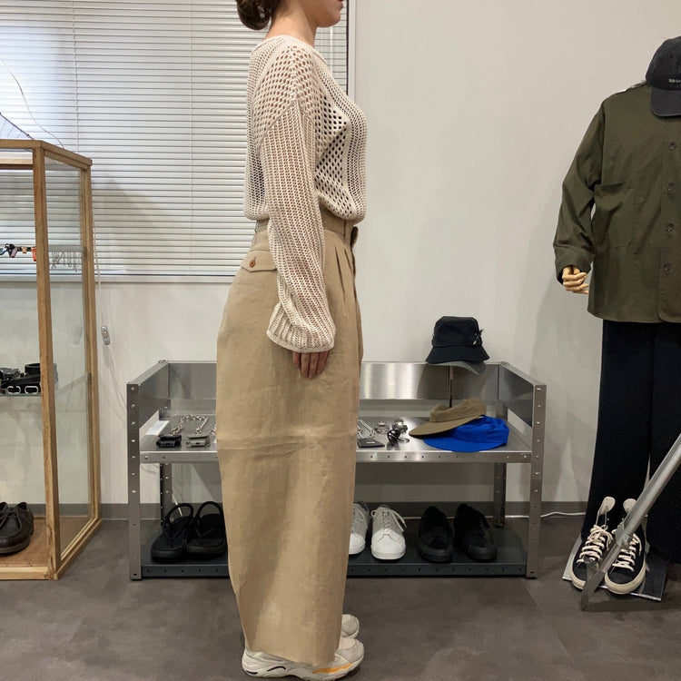 HAVERSACK / High-waisted 2-pleat wide-leg pants