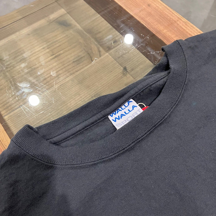 WALLA WALLA SPORT/　9oz LANTERN SLEEVE TEE USED BLACK