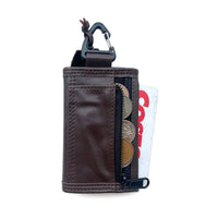 PACKING/ LEATHER COMPACT WALLET BROWN