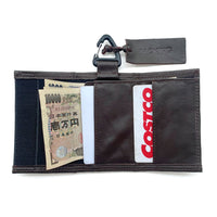 PACKING/ LEATHER COMPACT WALLET BROWN