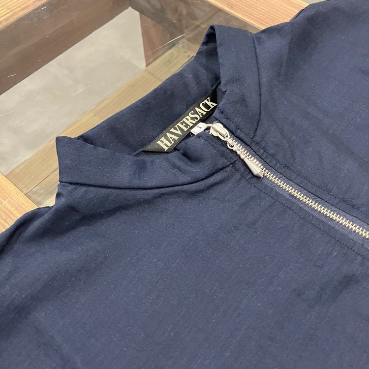 HAVERSACK / スタンドカラーZip upノースリーブシャツ