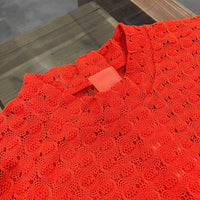 MEYAME / FRONT &amp; BACK LACE PULLOVER ORANGE