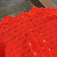 MEYAME / FRONT &amp; BACK LACE PULLOVER ORANGE