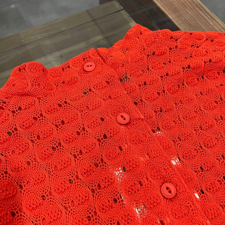 MEYAME / FRONT &amp; BACK LACE PULLOVER ORANGE